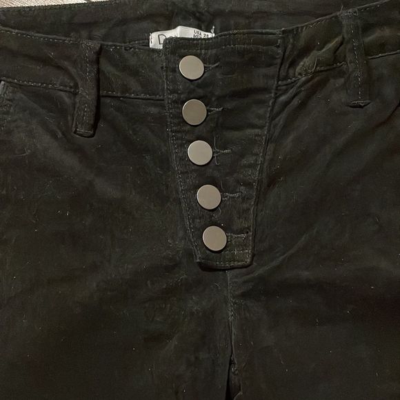 Dex Black Velvet Pants with 5 Closure Buttons NWT - Picture 5 of 7